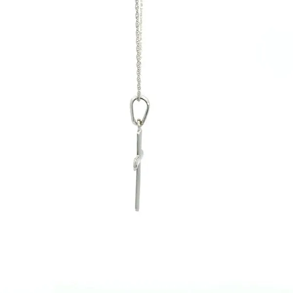 14K White Gold Polished Beveled Cross Image 5 Kiefer Jewelers Lutz, FL