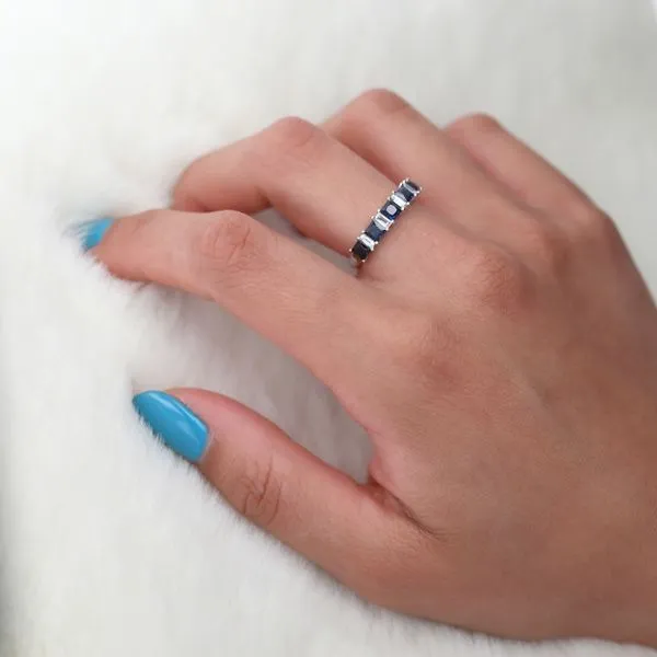 1.70tw Sapphire & Diamond Fashion Ring 18kt White Gold Image 4 La Mine d'Or Moncton, NB