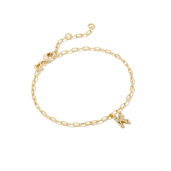 Kendra Scott Crystal Letter K Gold Bracelet Lee Ann's Fine Jewelry Russellville, AR