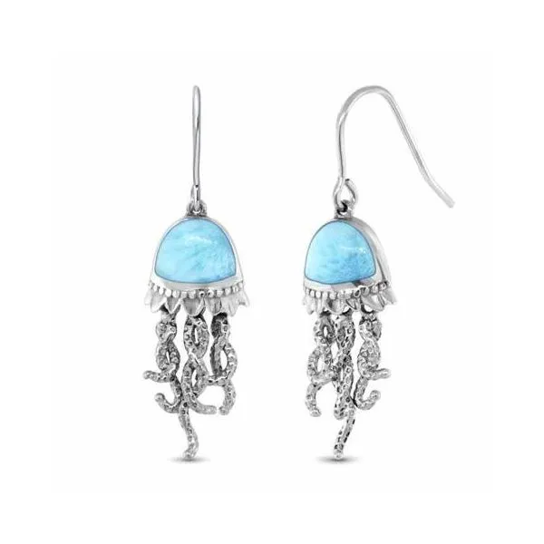 Marahlago Jellyfish Larimar Earrings Lumina Gem Wilmington, NC