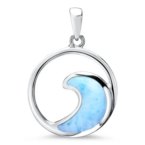 Marahlago Wave Larimar Pendant - 20