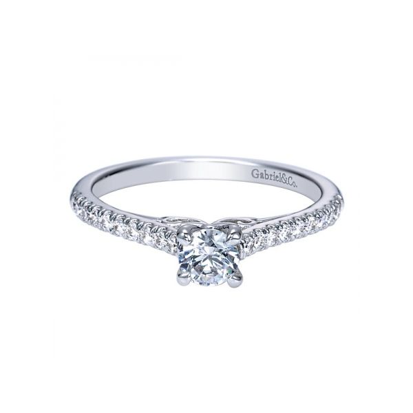 straight diamond engagement ring
