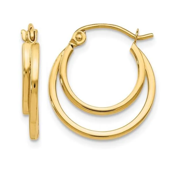 10K Yellow Gold Polished Hinge Hoop Earrings – Classic & Secure MarBill Jewelers Belle Vernon, PA