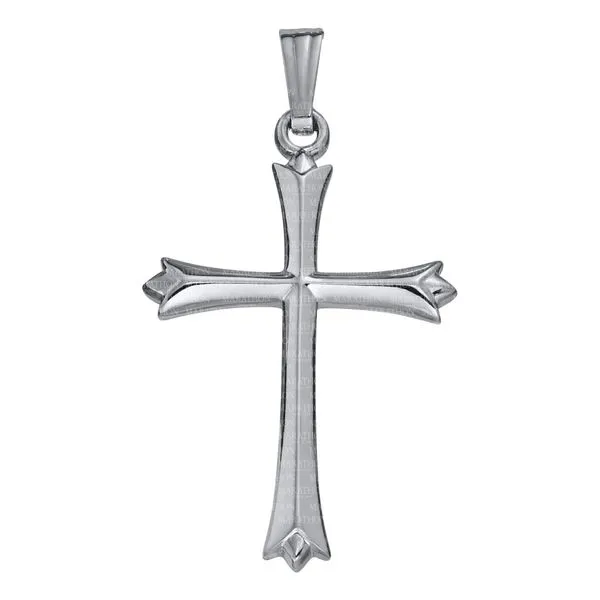 Sterling Silver Cross Pendant with 18
