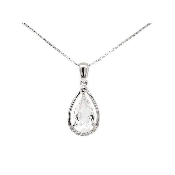 White Zircon Pendant Mark Jewellers La Crosse, WI