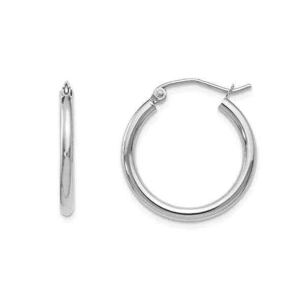 White Gold Hoop Earrings Mark Jewellers La Crosse, WI