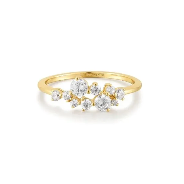 Gold-Plated Sterling CZ Cluster Ring Mark Jewellers La Crosse, WI