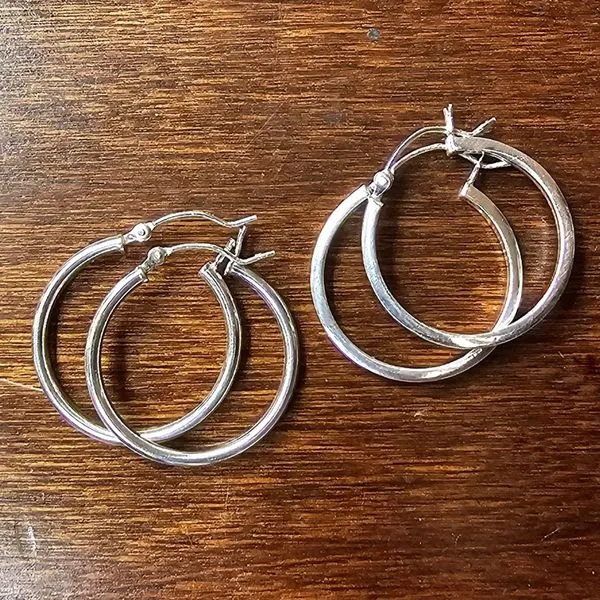Sterling Hoop Earrings Image 3 Mark Jewellers La Crosse, WI