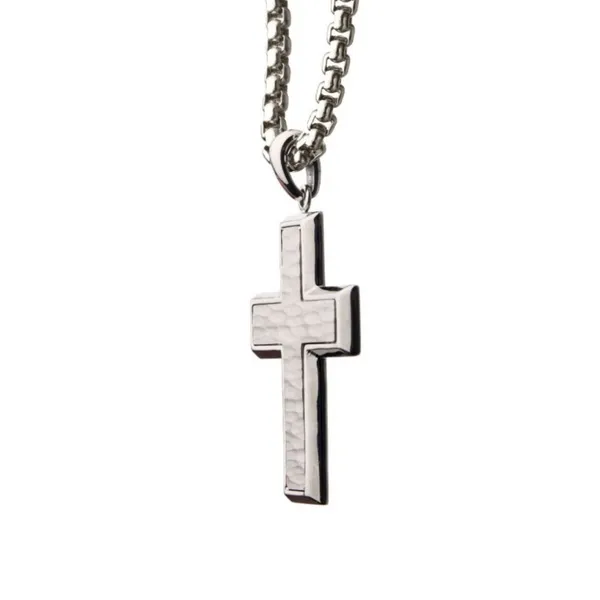 Stainless 24" Cross Necklace Image 2 Mark Jewellers La Crosse, WI