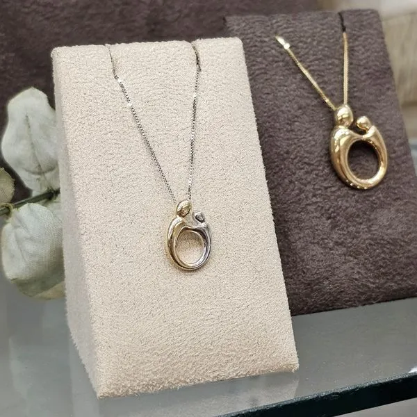 Estate Two Tone Gold Mother & Child Pendant Image 2 Mark Jewellers La Crosse, WI