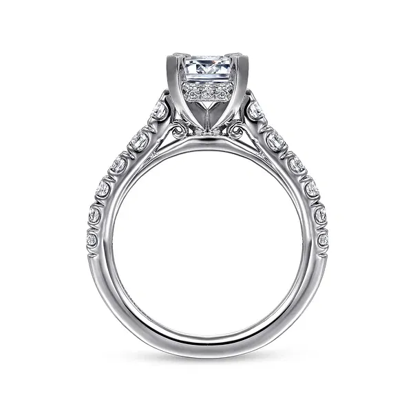 Piper - 14K White Gold Emerald Cut Diamond Engagement Ring Image 2 Mees Jewelry Chillicothe, OH