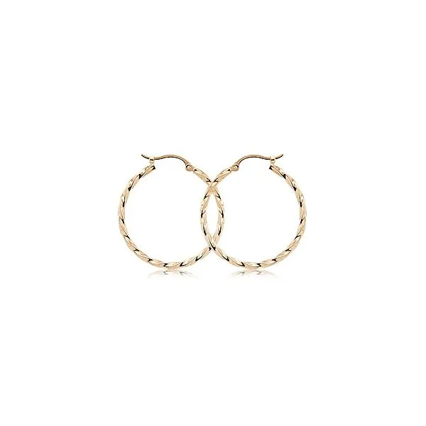 14KG 1.8X24MM TWISTED TUBE HOOP Mees Jewelry Chillicothe, OH