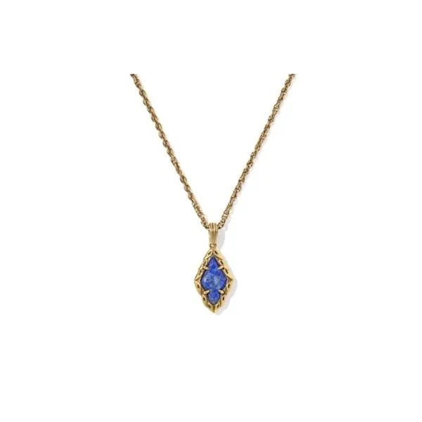 Yellow Gold Plated Blue Lapis Adeline Necklace Meigs Jewelry Tahlequah, OK