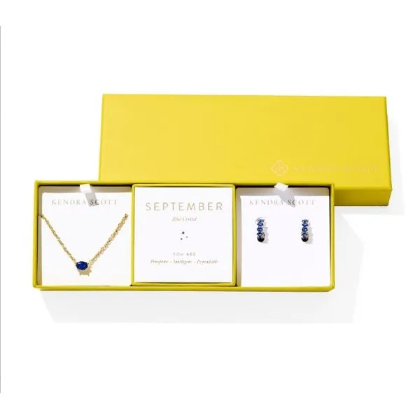Yellow Gold Blue Crystal Cailin Birthstone Gift Set Meigs Jewelry Tahlequah, OK