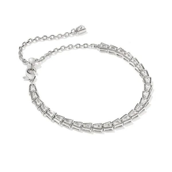Rhodium White Cubic Zirconia Bella Tennis Bracelet Meigs Jewelry Tahlequah, OK