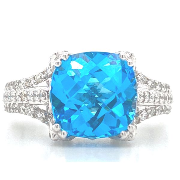 BLUE TOPAZ & DIAMOND RING Miller's Fine Jewelers Moses Lake, WA