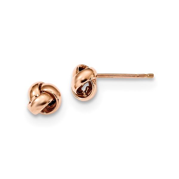 LOVE KNOT ROSE GOLD STUDS Miller's Fine Jewelers Moses Lake, WA