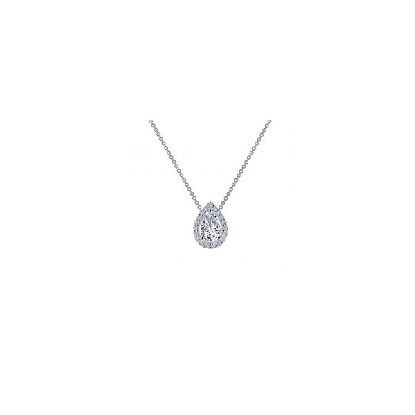 CUBIC ZIRCONIA PEAR SHAPE HALO NECKLACE Miller's Fine Jewelers Moses Lake, WA