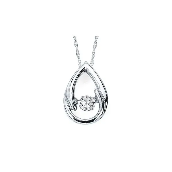SILVER TEARDROP DANCING DIAMOND NECKLACE Miller's Fine Jewelers Moses Lake, WA