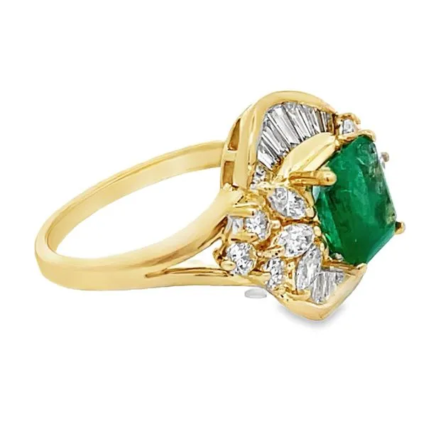 Emerald & Diamond Estate Ring Miner's Den Jewelers Royal Oak, MI