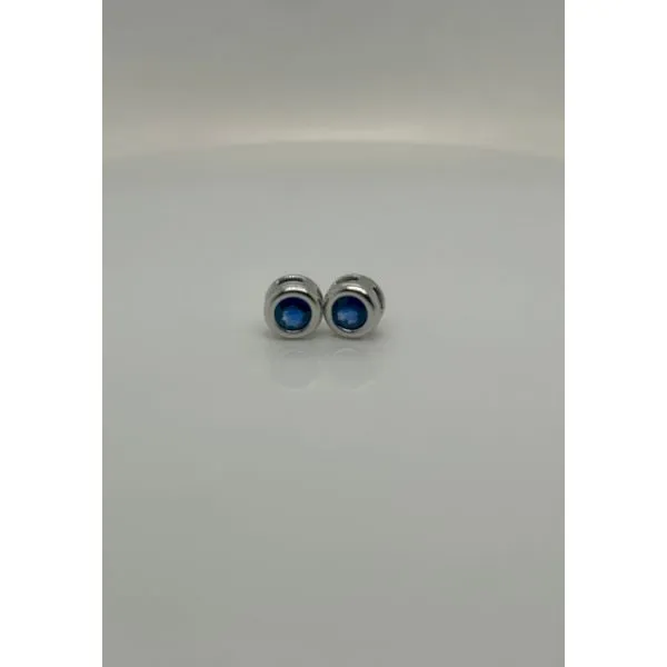 Bezel Set Sapphire Earrings Mitchell's Jewelry Norman, OK