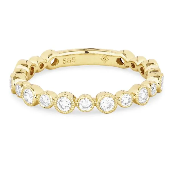 Bezel Stack Yellow Gold Diamond Ring – 0.56 ctw Mollys Jewelers Brooklyn, NY