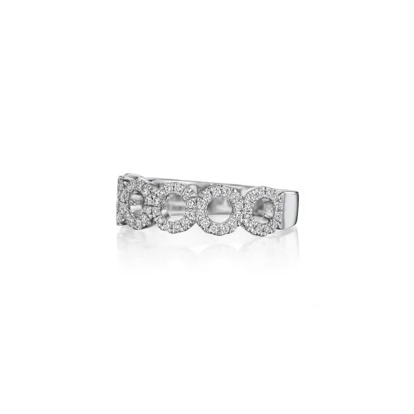 18K White Gold Half Anniversary Wedding Band Moore Jewelers Laredo, TX