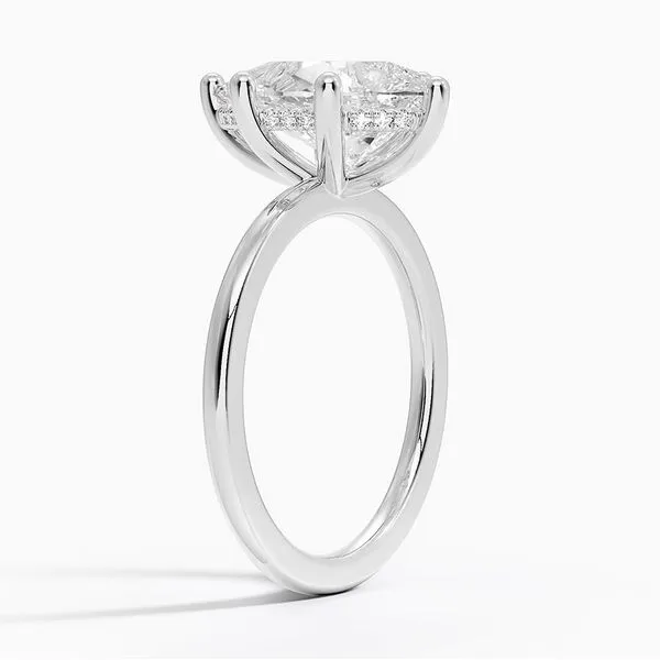 14K White Gold Hidden Halo Diamond Solitaire Ring Image 2 Moore Jewelers Laredo, TX