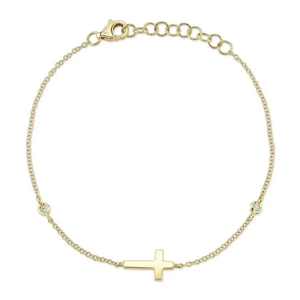 14K Yellow Gold Cross Bracelet Moore Jewelers Laredo, TX