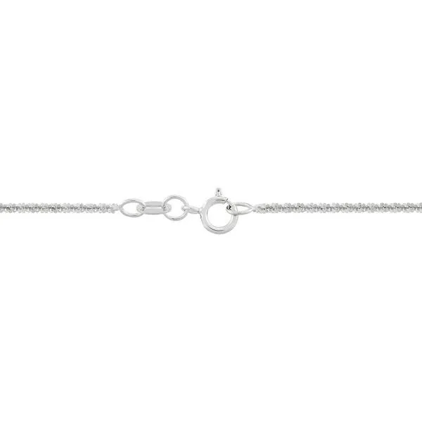 14K White Gold Solid Twist Criss Cross Chain, 18in. Image 2 Moore Jewelers Laredo, TX