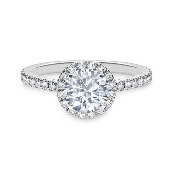 Lady's 18K White Gold Engagement Ring w/41 Diamonds Orin Jewelers Northville, MI