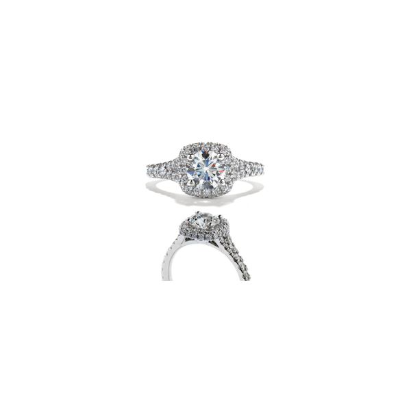 Lady's 18K White Gold ACCLAIM Engagement Ring W/51 Diamonds Orin Jewelers Northville, MI
