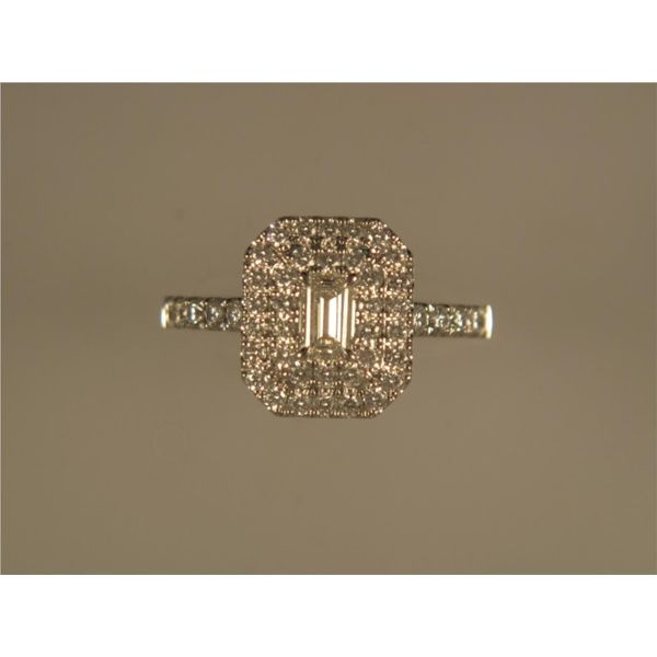 Lady's 18K White Gold Engagement Ring w/51 Diamonds Orin Jewelers Northville, MI