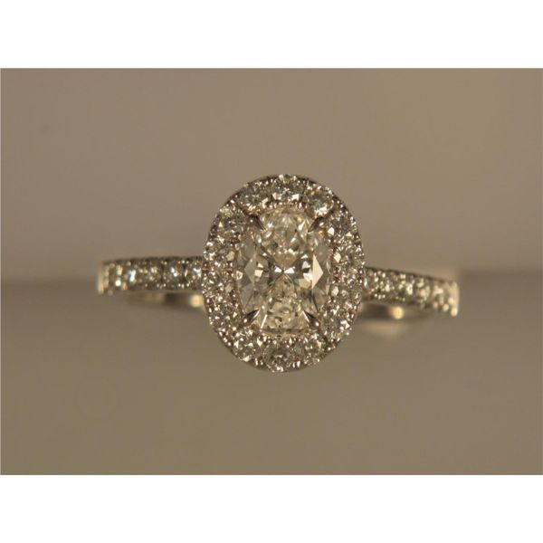 Lady's 14K White Gold Engagement Ring w/29 Diamonds Orin Jewelers Northville, MI