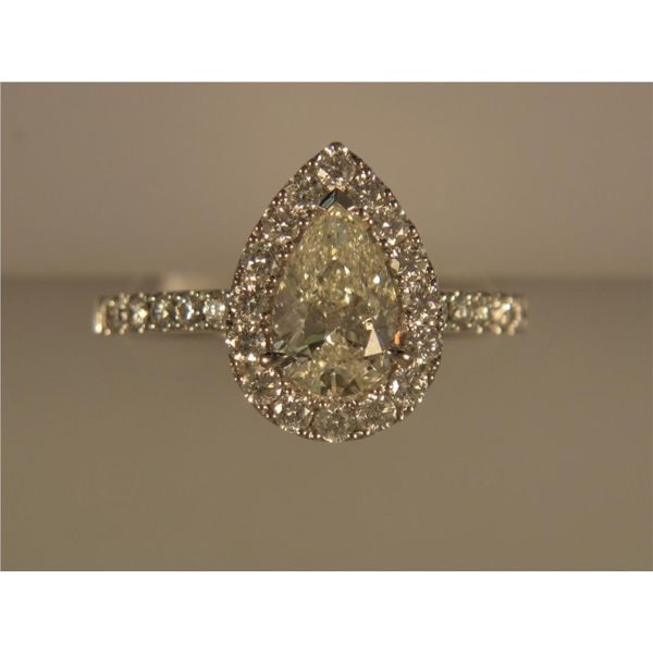 Lady's 14K White Gold Engagement Ring w/33 Diamonds Orin Jewelers Northville, MI