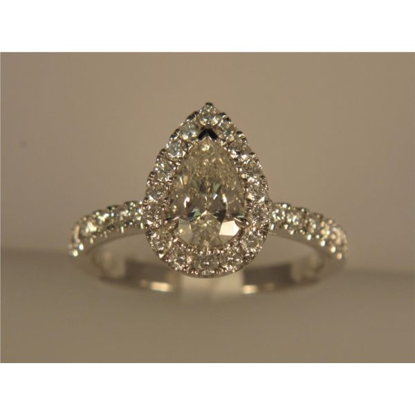 Lady's 14K White Gold Engagement Ring w/31 Diamonds Orin Jewelers Northville, MI