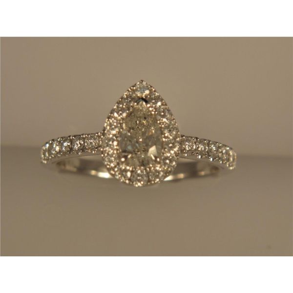 Lady's 14K White Gold Engagement Ring w/27 Diamonds Orin Jewelers Northville, MI