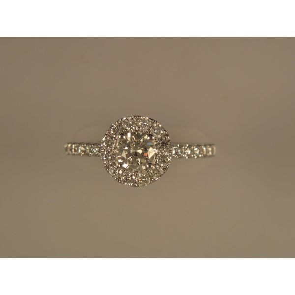 Lady's 14K White Gold Engagement Ring w/29 Diamonds Orin Jewelers Northville, MI