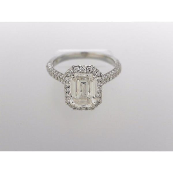 18k White Gold Engagement Ring with 117 Diamonds Orin Jewelers Northville, MI