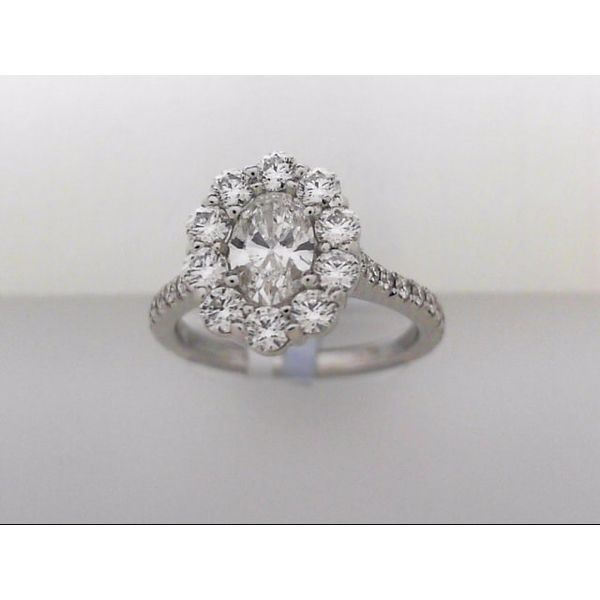 Lady's 18 Karat White Gold Engagement Ring With 31 Diamonds Orin Jewelers Northville, MI