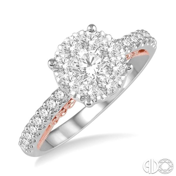 14 Karat Two Tone Engagement Ring With 27 Diamonds Orin Jewelers Northville, MI