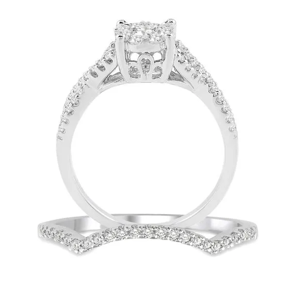 14k White Gold Bridal Set With 66 Diamonds Image 2 Orin Jewelers Northville, MI