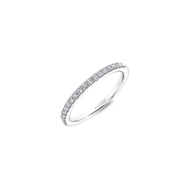 Lady's 14K White Gold Wedding Band W/18 Diamonds Orin Jewelers Northville, MI