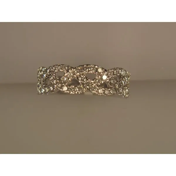 Lady's 14K White Gold Wedding Band w/60 Diamonds Orin Jewelers Northville, MI