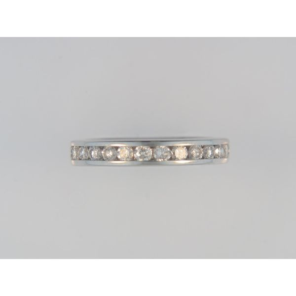 18 Karat White Gold Eternity Wedding Band With 27 Diamonds Orin Jewelers Northville, MI