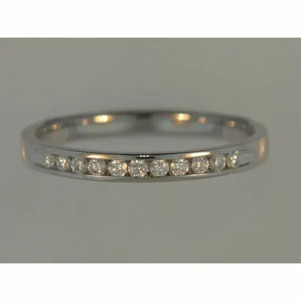 14k White Gold Channel-Set Band With 11 Diamonds Orin Jewelers Northville, MI