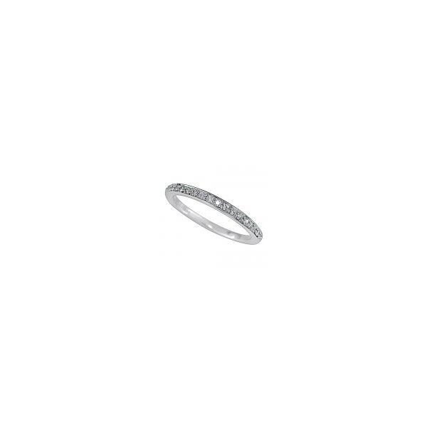 18 Karat White Gold Wedding Band With 18 Diamonds Orin Jewelers Northville, MI