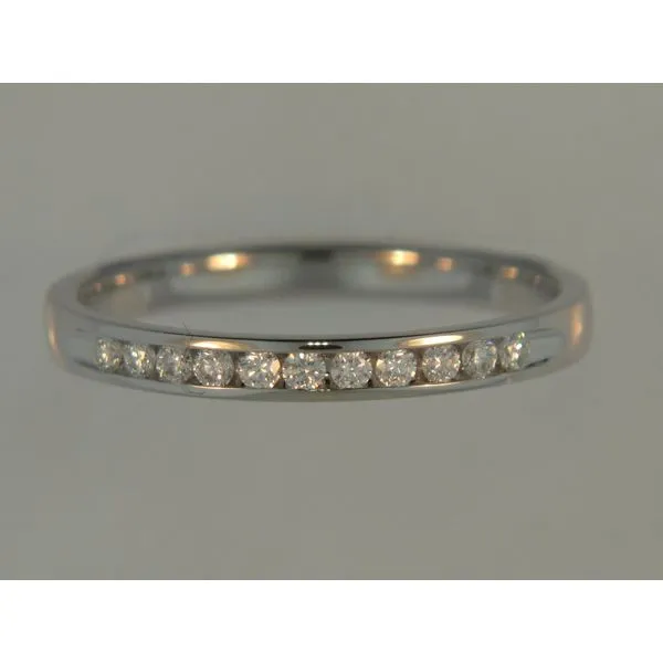 14k White Gold Channel-Set Band With 11 Diamonds Orin Jewelers Northville, MI