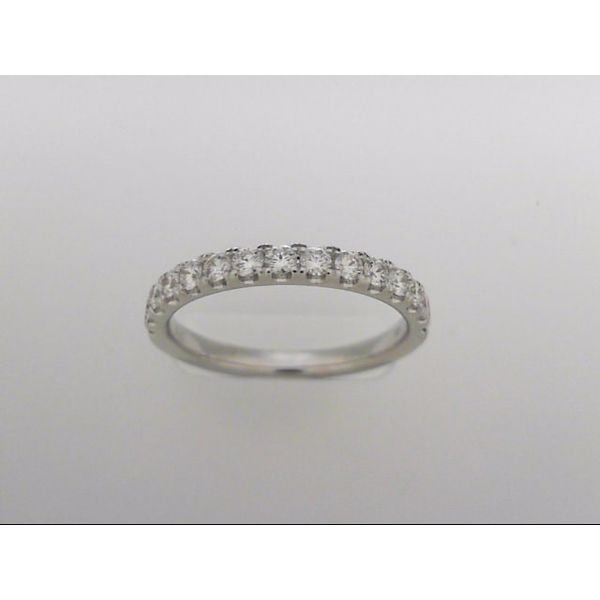 Lady's 14 Karat White Gold Wedding Band With 15 Diamonds Orin Jewelers Northville, MI