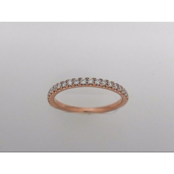 Lady's 14 Karat Rosé Gold Wedding Band With 20 Diamonds Orin Jewelers Northville, MI